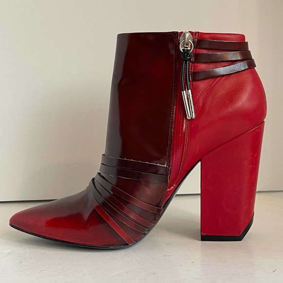 L.A.M.B. Gwen Stefani Red Ombré Martini Boots Size 9 - Picture 2 of 15